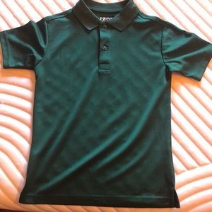 Izod collared hunter green shirt